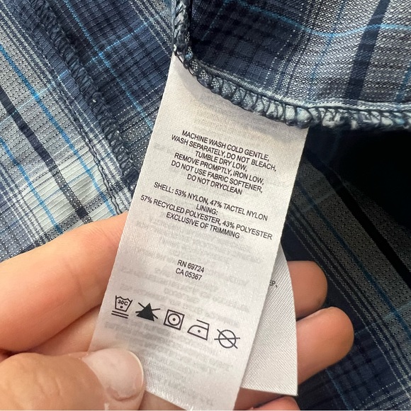 Columbia men’s blue gray flannel button down shirt XLT L91-23 - Picture 5 of 6